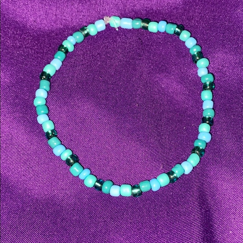 Homemade beaded anklet